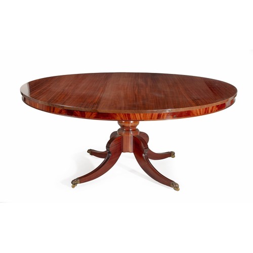 348 - A MAHOGANY REGENCY-STYLE DINING TABLE, MANUFACTURED BY PIERRE CRONJE