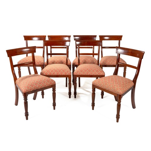 350 - A SET OF EIGHT REGENCY-STYLE MAHOGANY DINING CHAIRS, MANUFACTURED BY PIERRE CRONJE