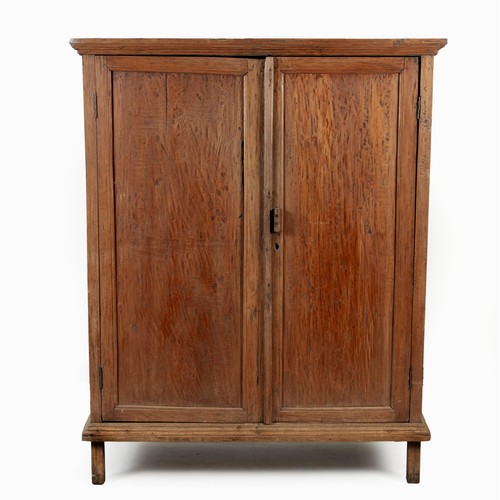 396 - A FRUITWOOD CUPBOARD, LATE 19TH CENTURY