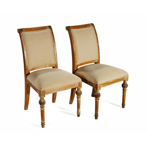 354 - A PAIR OF FRENCH OAK SIDE CHAIRS, MANUFACTURED BY PIERRE CRONJE