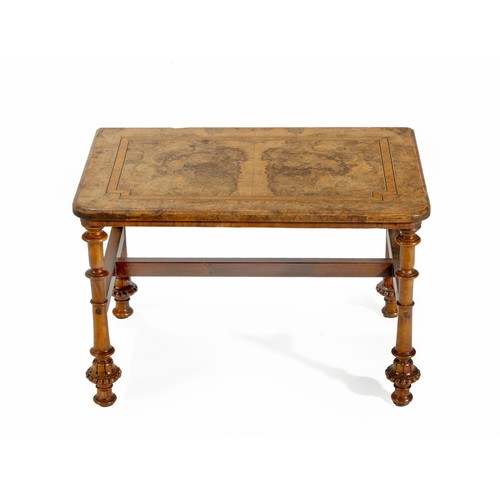 404 - A  WALNUT AND INLAID OCCASIONAL TABLE, 19TH CENTURY AND LATER