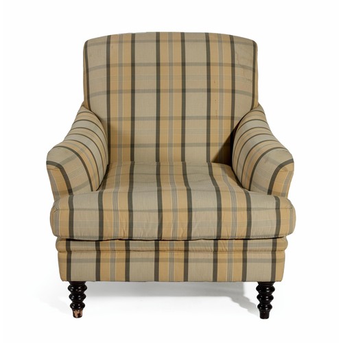 418 - AN UPHOLSTERED ARMCHAIR, MODERN