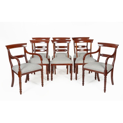 357 - A SET OF EIGHT MAHOGANY REGENCY-STYLE DINING CHAIRS, MANUFACTURED BY PIERRE CRONJE