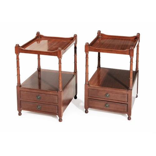 364 - A PAIR OF GEORGE III-STYLE MAHOGANY NIGHTSTANDS