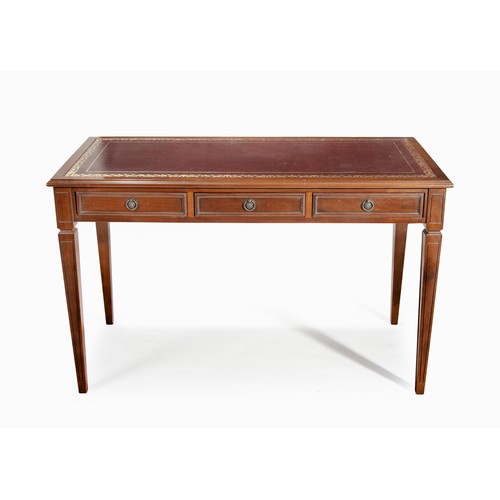 365 - A GEORGE III-STYLE MAHOGANY WRITING TABLE