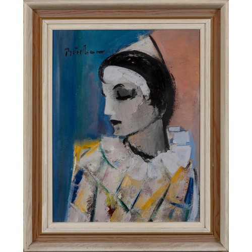 760 - Carl Adolph Buchner (South African 1921 - 2003) PIERROT IN PASTEL SUIT