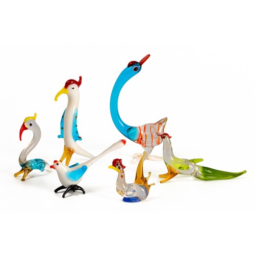 463 - A COLLECTION OF LAMP-WORK GLASS BIRDS