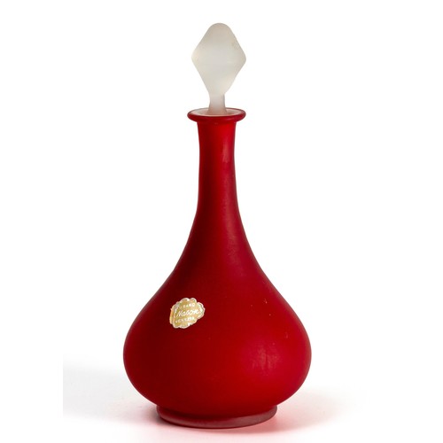 492 - A MURANO GLASS PERFUME BOTTLE