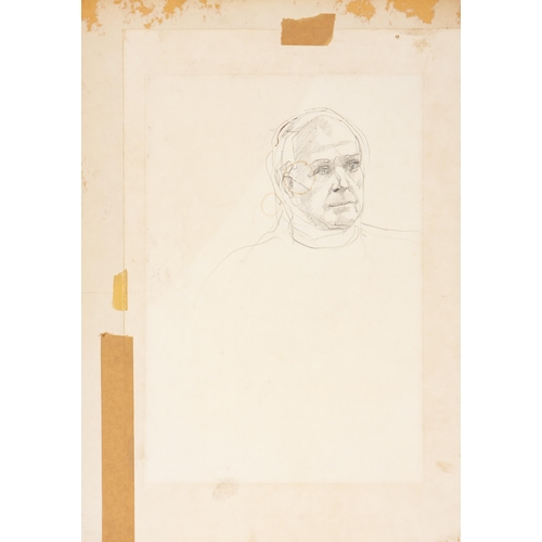 632 - Unattributed artist (20th century) PORTRAIT OF HENRY MOORE (recto); STUDY SKETCH OF HENRY MOORE (ver... 