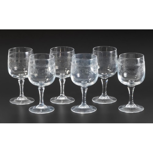 468 - A SET OF SIX GLASSES