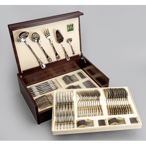 1099 - A JAY STAINLESS STEEL CUTLERY SET, RETAILED BY SPILHAUS