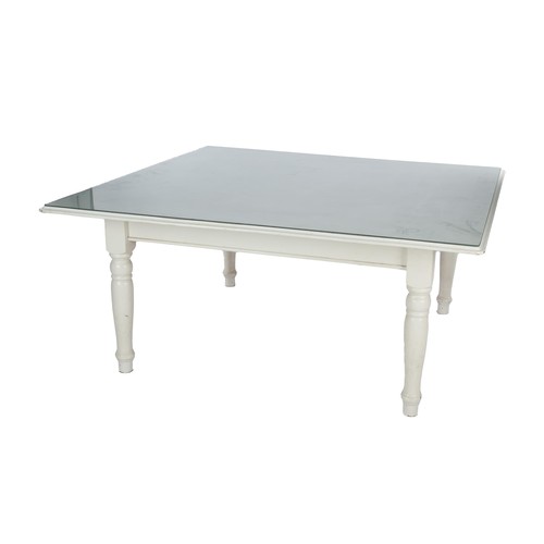 378 - A PAINTED DINING ROOM TABLE