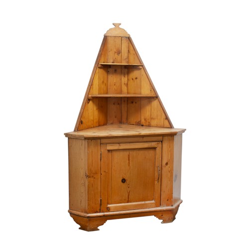 382 - A SOUTH AFRICAN PINE CORNER CABINET