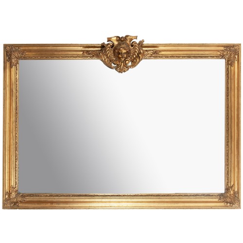 435 - A GILTWOOD WALL MIRROR