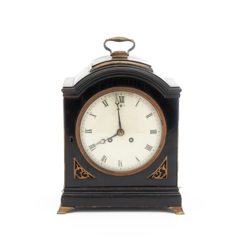 189 - A MAHOGANY MANTLE CLOCK, S.F., LAST QUARTER 19TH CENTURY