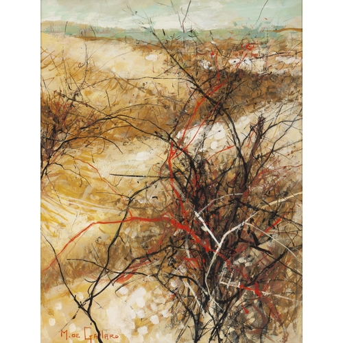 Michel de Gallard (French 1921 - 2007) ABRE ROUGE ET MAISONS