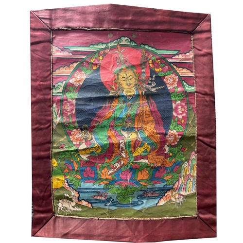 264 - A TIBETAN THANGKA WALL HANGING