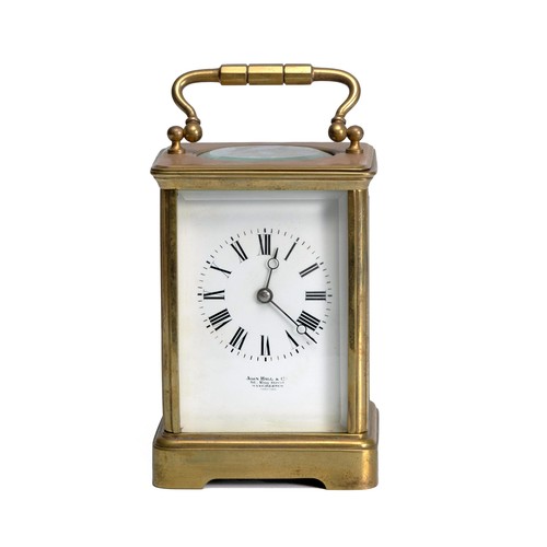 184 - A BRASS CARRIAGE CLOCK