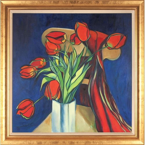 495 - Saint Clair (*** 20th Century) TULIP STILL LIFE