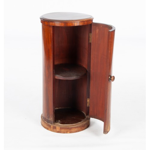 859 - A VICTORIAN MAHOGANY CYLINDER SIDE TABLE