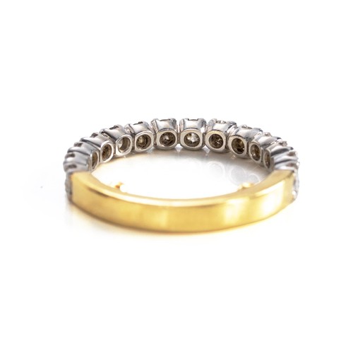 767 - A NATURAL DIAMOND HALF ETERNITY RING, 0.60 CARATS