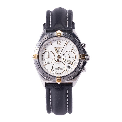 A GENTLEMAN'S BREITLING CHRONOGRAPH SEXTANT WRISTWATCH