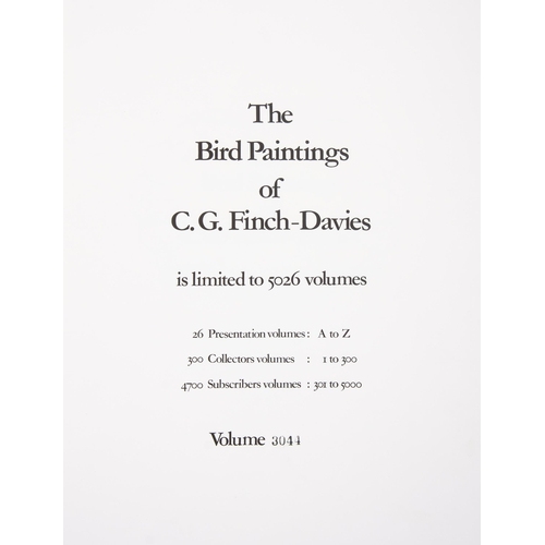 238 - THE BIRD PAINTINGS OF C. G. FINCH-DAVIES (LIMITED EDITION) by C. G. Finch-Davies & Dr. Alan Kemp