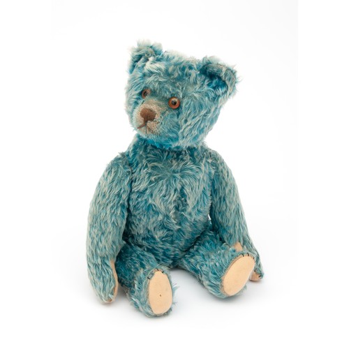 A BLUE SCHUCO YES/NO TEDDY BEAR