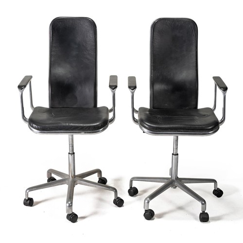 1213 - A PAIR OF SUPPORTO OFFICE ARMCHAIRS, DESIGNED BY FREDERICK SCOTT FOR HILLE, 1970S