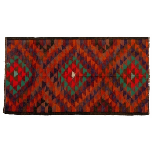 130 - A TRIBAL KILIM&nbsp;219 by 119cm
