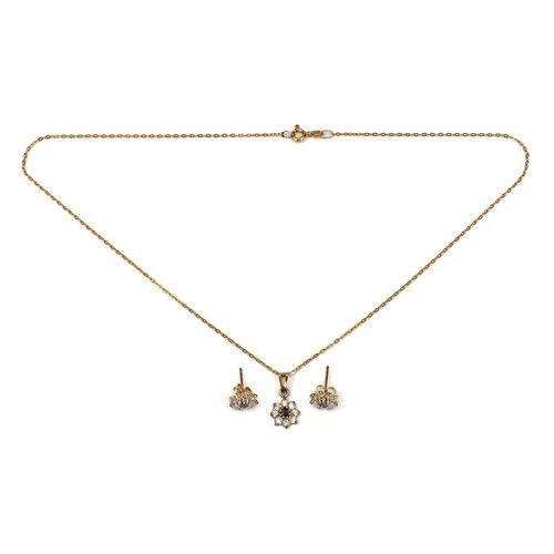 324 - A SUITE OF SWAROVSKI STYLE JEWELLERY