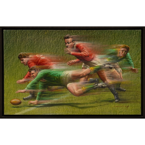 Vladimir Grigoryevich Tretchikoff (South African 1913-2006) THE TRY, SPRINGBOKS VS BRITISH LIONS