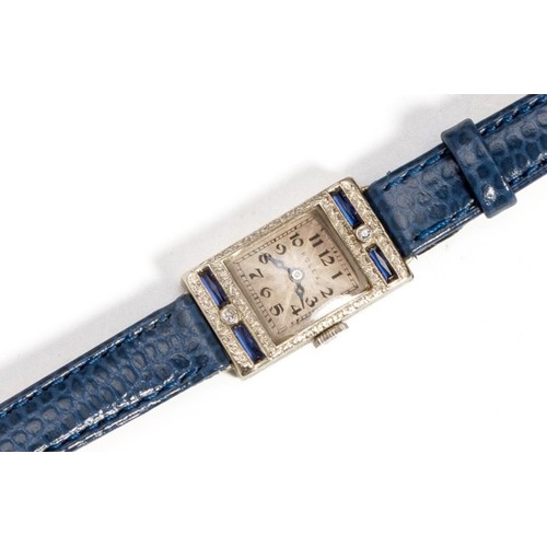 690 - A LADY'S NATURAL DIAMOND WRISTWATCH, ROLEX