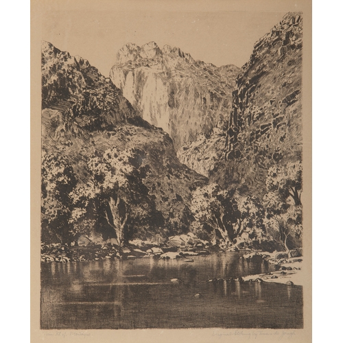 958 - After Tinus de Jongh (South African 1885-1942) KOUR KLOOF MONTAGUE CAPE