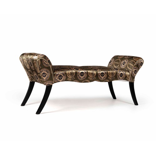 1242 - AN UPHOLSTERED BENCH, MODERN