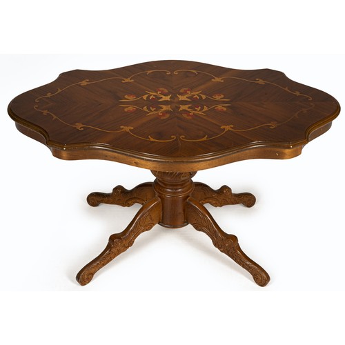 1267 - AN WALNUT INLAID COFFEE TABLE