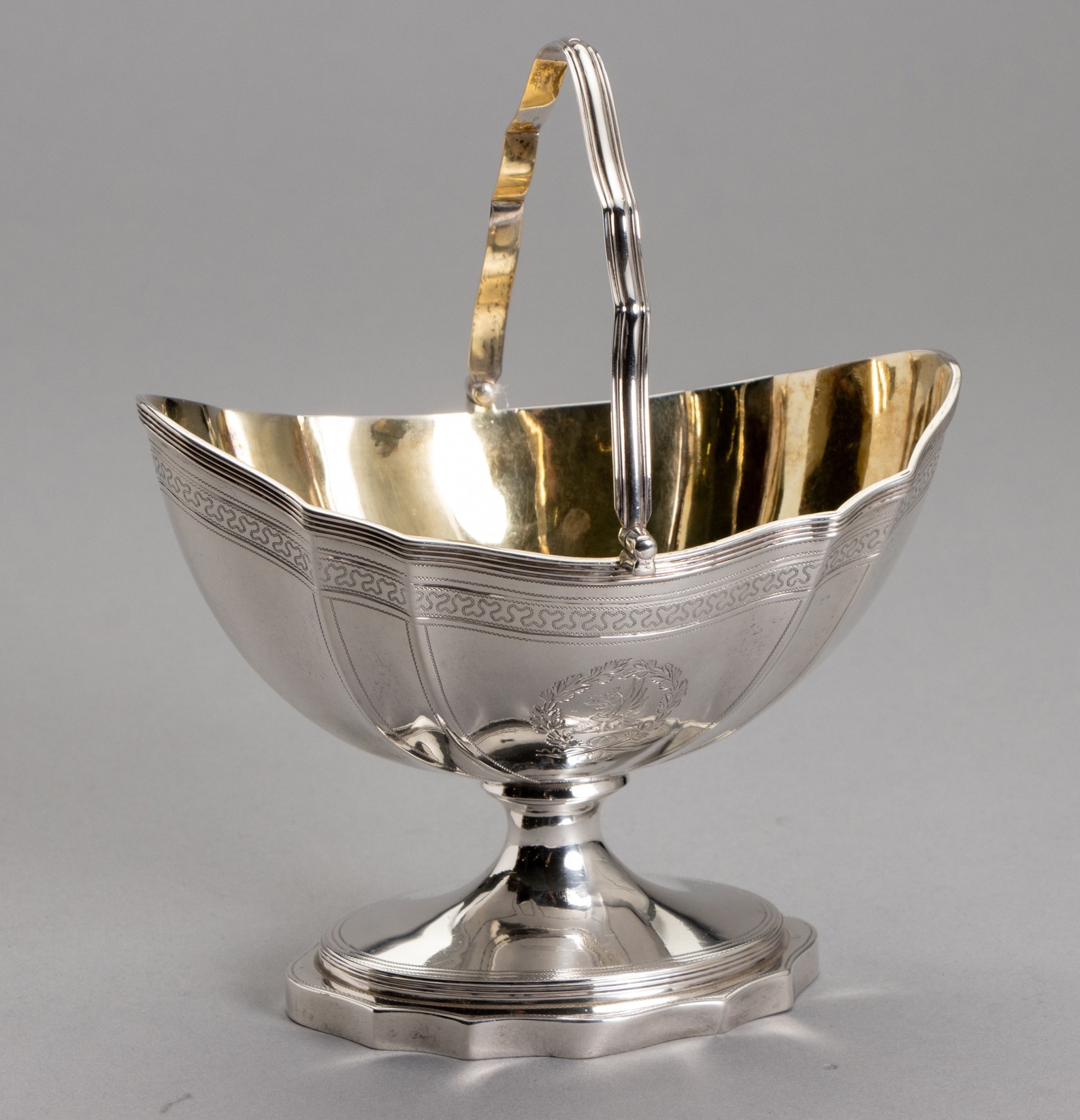 A GEORGE III SILVER PEDESTAL BOWL, HENRY CORRY, LONDON, 1796