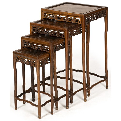 1268 - A SET OF FOUR CHINESE NESTING TABLES
