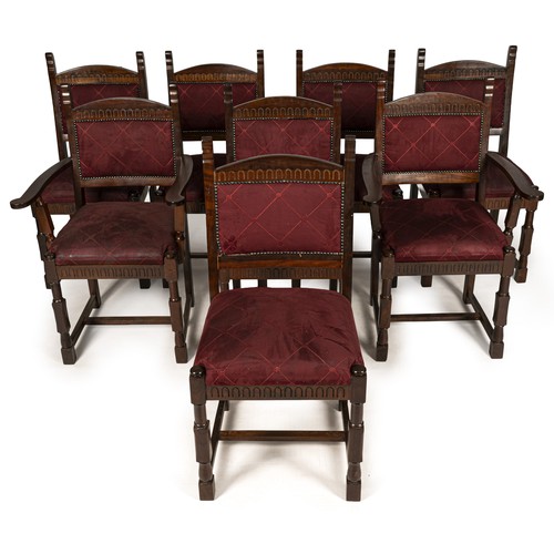1246 - A SET OF EIGHT GOTHIC-STYLE CHAIRS