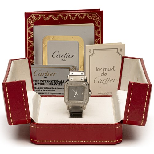 35 - A STAINLESS-STEEL WRISTWATCH, CARTIER SANTOS 'GHOST'