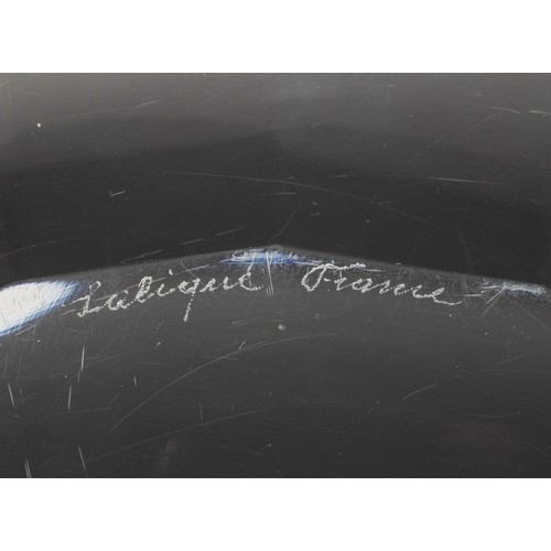 505 - A LALIQUE 'MESANGES' BOWL WITH FROSTED BIRD BORDER