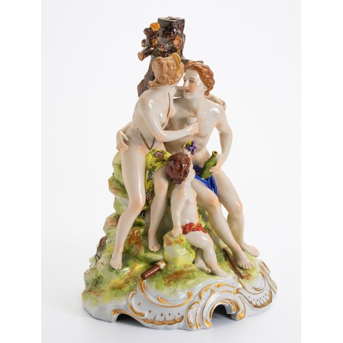 518 - A Y.V. MUELLER & CO. PORCELAIN FIGURAL GROUP