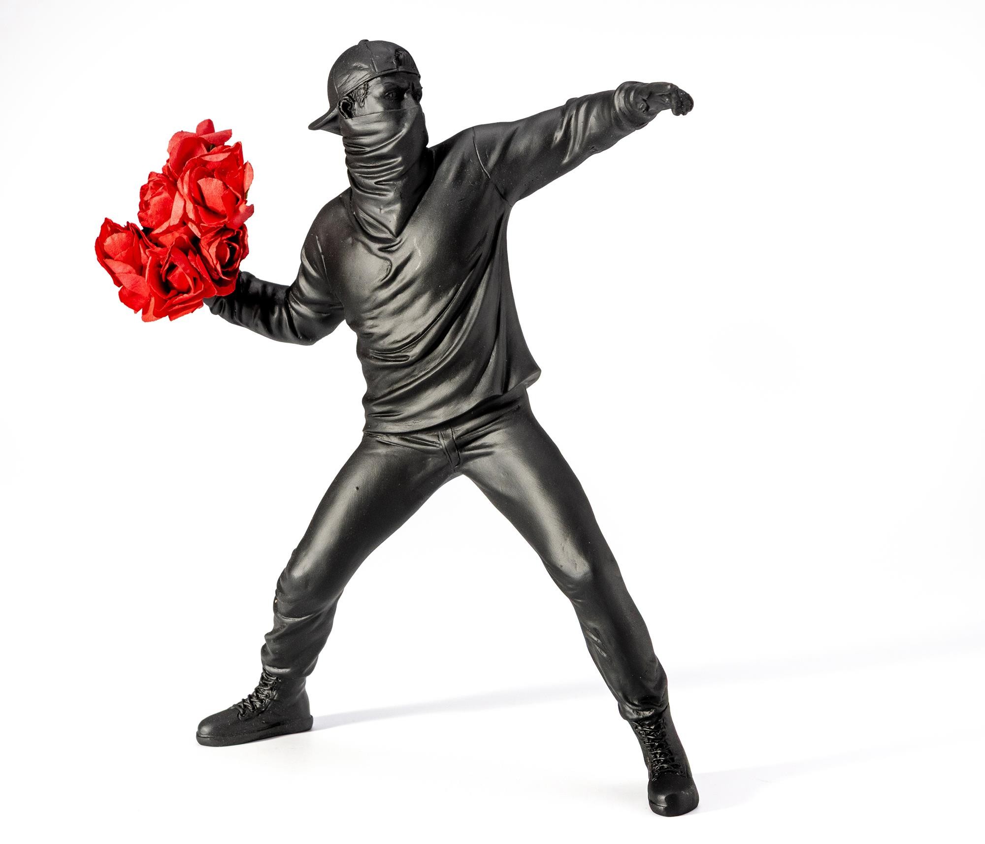 After Banksy (British 1974 - ) FLOWER BOMBER BLACK