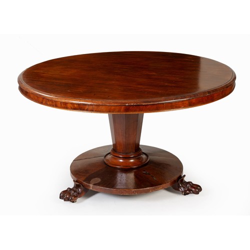 A WILLIAM IV MAHOGANY CENTRE TABLE