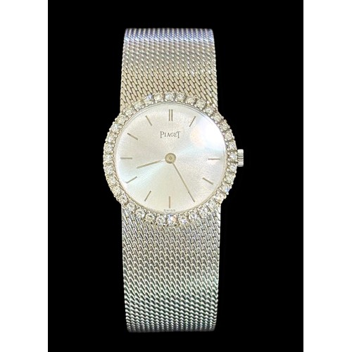 A LADY'S PIAGET NATURAL DIAMOND WRISTWATCH
