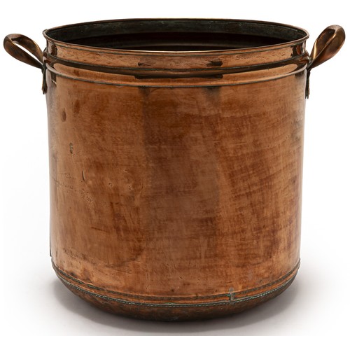 AN EXTRA-LARGE COPPER CAULDRON