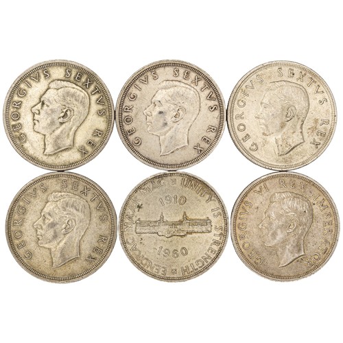 177 - A MISCELLANEOUS COLLECTION OF SILVER SOUTH AFRICAN 5 SHILLINGS