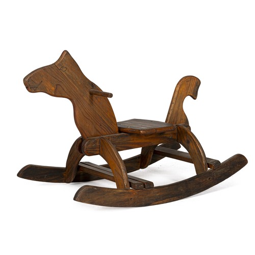 528 - A WOODEN ROCKING HORSE
