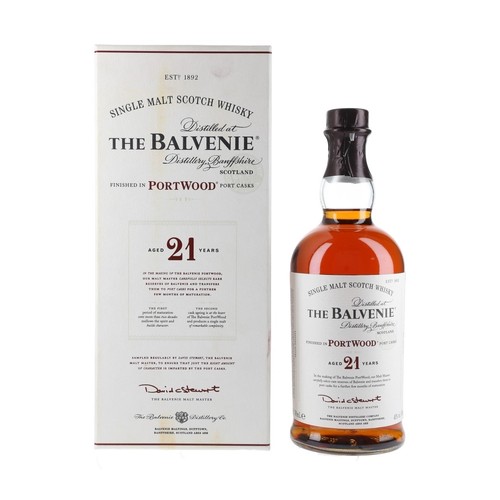 33 - A BOTTLE OF BALVENIE 21 YEAR OLD DISTILLED SCOTCH WHISKY