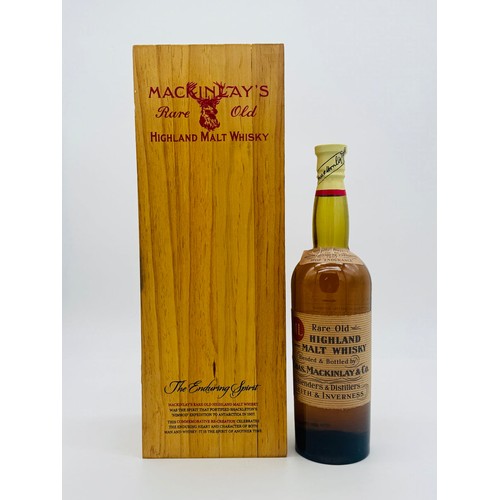 21 - A BOTTLE OF MACKINLAY'S RARE OLD HIGHLAND MALT WHISKY